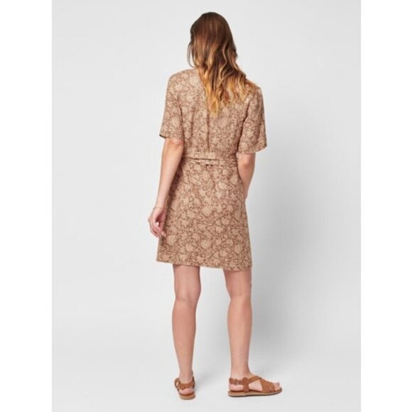 💕FAHERTY💕 Ashley Linen Dress ~ Bronze Riviera Floral XS NWT - Picture 3 of 16